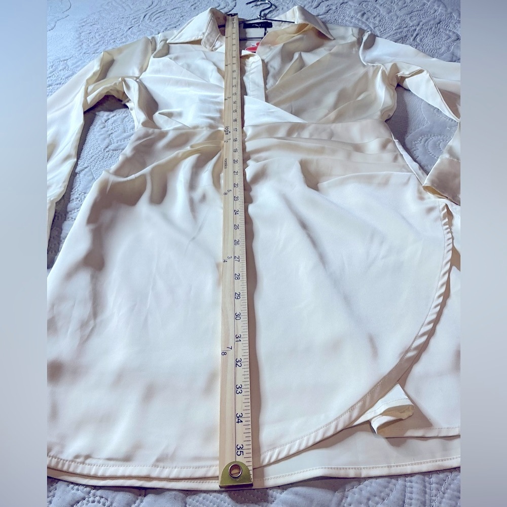 Cider Elegant Cream Long Sleeve Dress - Picture 11 of 14
